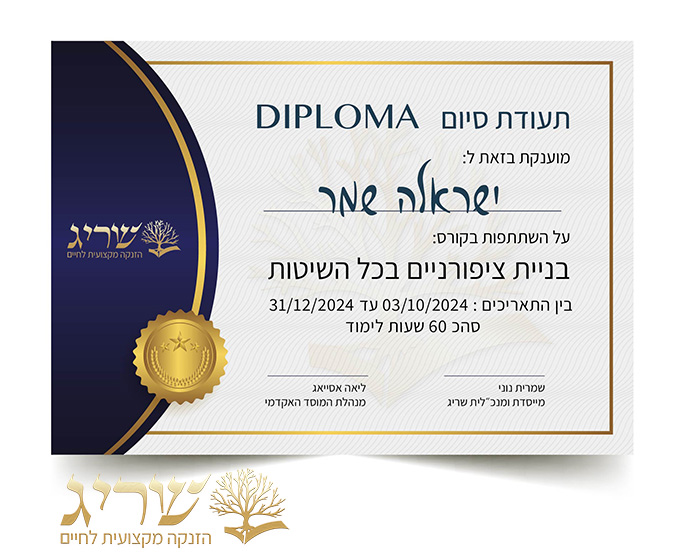 תעודה לדוגמא